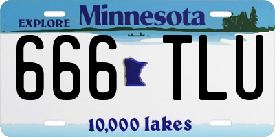 MN license plate 666TLU