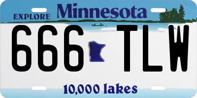 MN license plate 666TLW