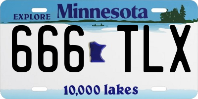 MN license plate 666TLX
