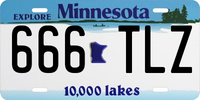 MN license plate 666TLZ
