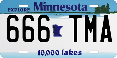 MN license plate 666TMA