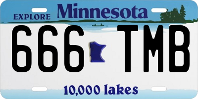 MN license plate 666TMB