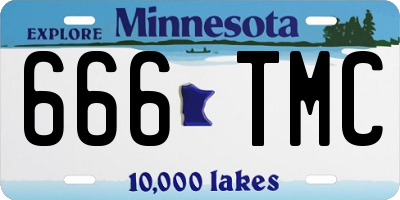 MN license plate 666TMC