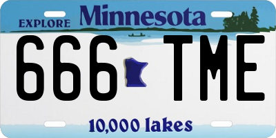 MN license plate 666TME