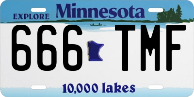 MN license plate 666TMF