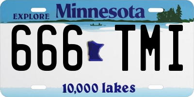 MN license plate 666TMI