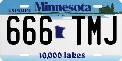 MN license plate 666TMJ