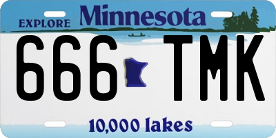 MN license plate 666TMK
