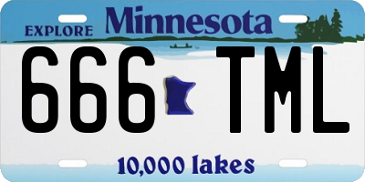 MN license plate 666TML