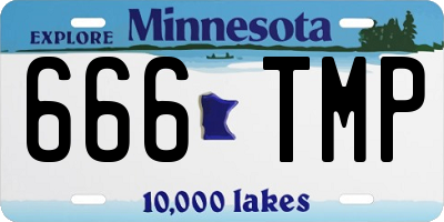 MN license plate 666TMP
