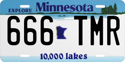 MN license plate 666TMR