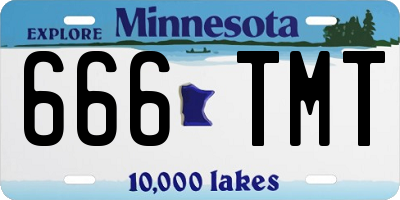 MN license plate 666TMT