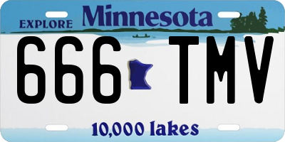 MN license plate 666TMV