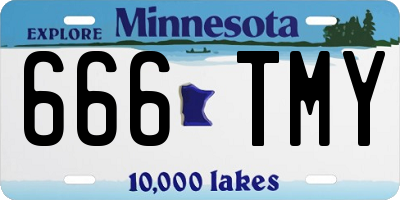 MN license plate 666TMY
