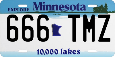 MN license plate 666TMZ