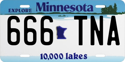 MN license plate 666TNA