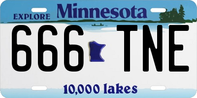 MN license plate 666TNE
