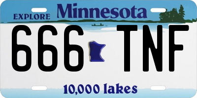 MN license plate 666TNF