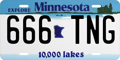 MN license plate 666TNG