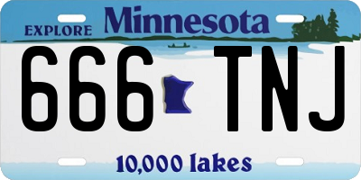 MN license plate 666TNJ