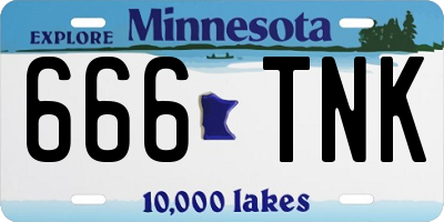 MN license plate 666TNK