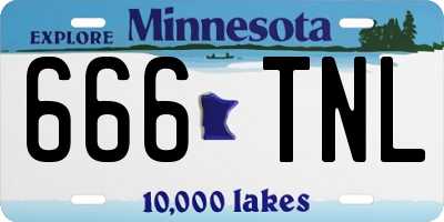 MN license plate 666TNL