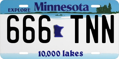 MN license plate 666TNN