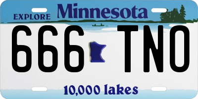 MN license plate 666TNO