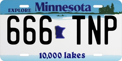 MN license plate 666TNP