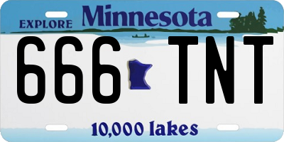 MN license plate 666TNT