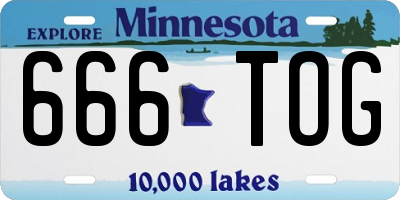 MN license plate 666TOG