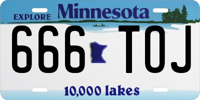 MN license plate 666TOJ
