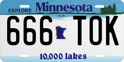 MN license plate 666TOK