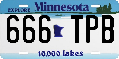 MN license plate 666TPB