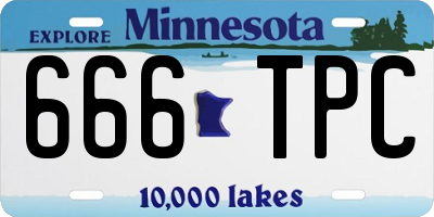 MN license plate 666TPC
