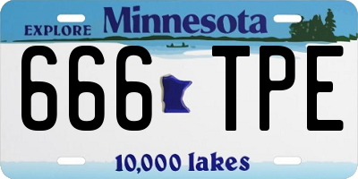 MN license plate 666TPE