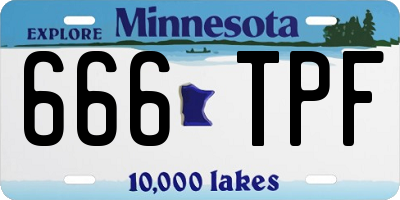 MN license plate 666TPF