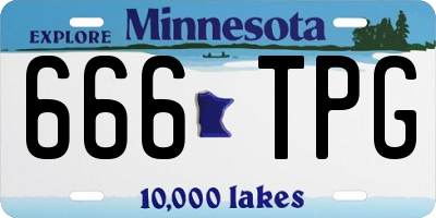 MN license plate 666TPG