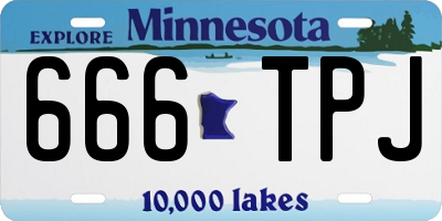 MN license plate 666TPJ