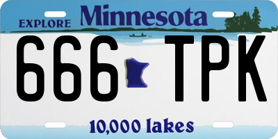MN license plate 666TPK