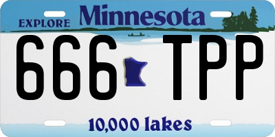 MN license plate 666TPP