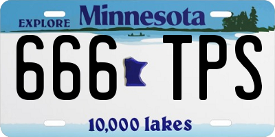 MN license plate 666TPS