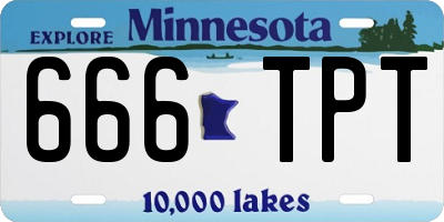 MN license plate 666TPT