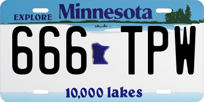 MN license plate 666TPW