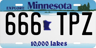 MN license plate 666TPZ