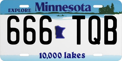 MN license plate 666TQB