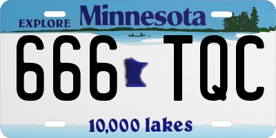 MN license plate 666TQC
