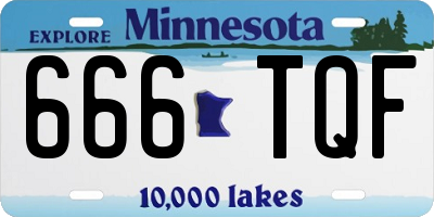 MN license plate 666TQF