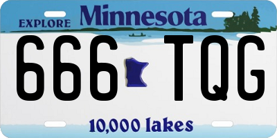MN license plate 666TQG