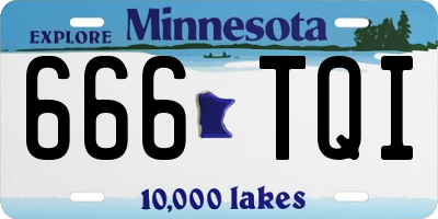 MN license plate 666TQI